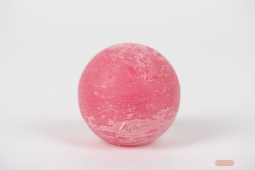 Bild von Rustic Kugelkerze, Ø100mm, fuchsia