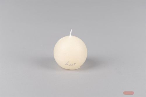 Bild von Rustic Kugelkerze, Ø 60mm, asper weiss