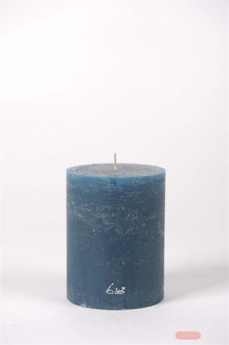 Bild von Rustic Zylinderkerze, 13cm x Ø100mm, petrol blau