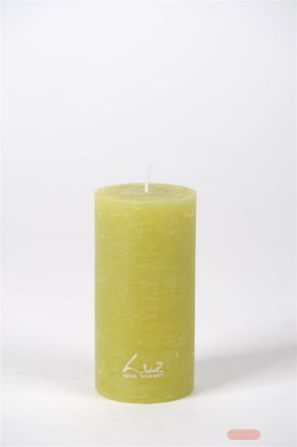 Bild von Rustic Zylinderkerze, 12cm x Ø60mm, grün*