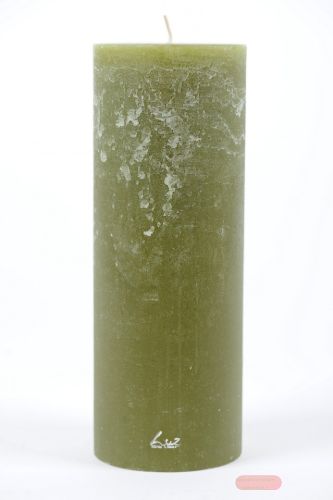 Bild von Rustic Zylinderkerze, 27cm x Ø100mm, scottish grün