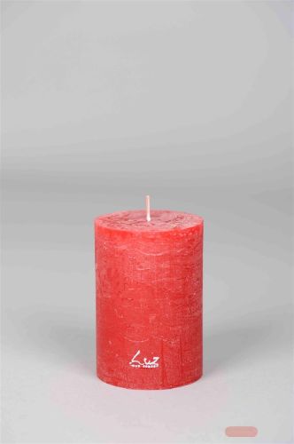 Bild von Rustic Zylinderkerze, 10cm x Ø70mm, antikrot