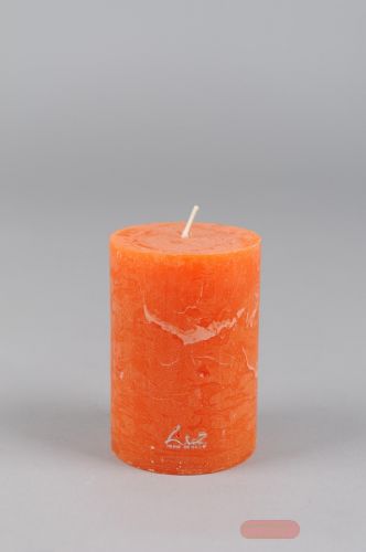 Bild von Rustic Zylinderkerze, 10cm x Ø70mm, orange