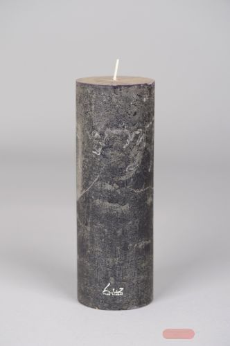 Bild von Rustic Zylinderkerze, 20cm x Ø70mm, beluga
