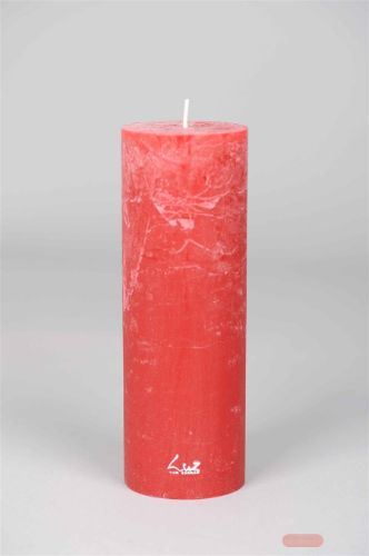 Bild von Rustic Zylinderkerze, 20cm x Ø70mm, antikrot