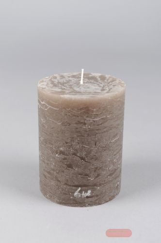 Bild von Rustic Zylinderkerze, 20cm x Ø70mm, taupe*