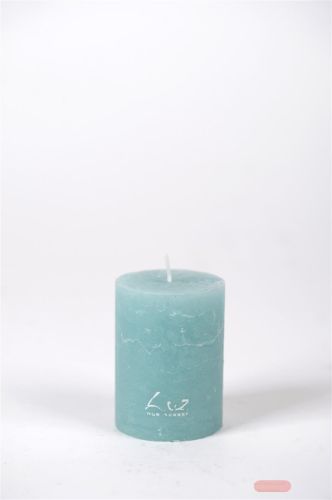 Bild von Rustic Zylinderkerze,   8cm x Ø60mm, lagune*