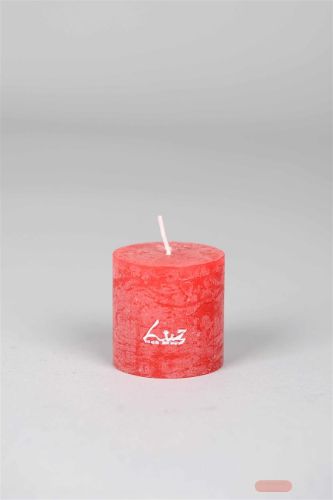 Bild von Rustic Zylinderkerze,   5cm x Ø50mm, antikrot