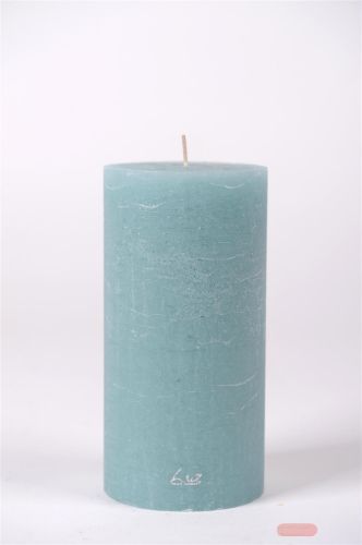Bild von Rustic Zylinderkerze, 20cm x Ø100mm, lagune*