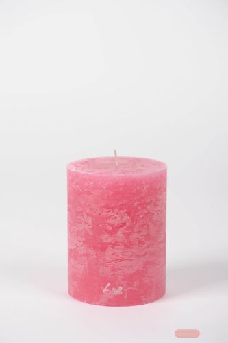 Bild von Rustic Zylinderkerze, 13cm x Ø100mm, fuchsia