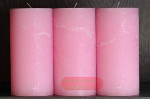 Bild von Rustic Zylinderkerze, 20cm x Ø70mm, pink lady*