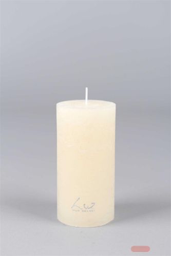 Bild von Rustic Zylinderkerze, 10cm x Ø50mm, asper weiss