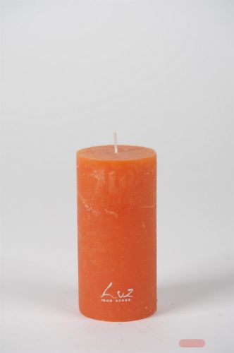 Bild von Rustic Zylinderkerze, 10cm x Ø50mm, orange