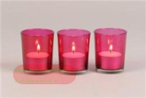 Bild von Windlicht, Ton sur Ton - 5.5x 6.5cm, fuchsia