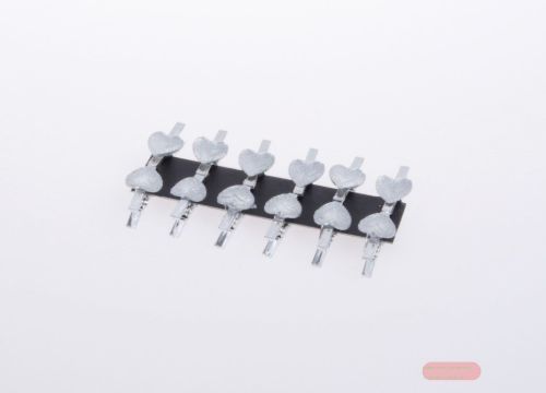 Bild von Klammer mini, "Herz" 2.5cm - 3x 12 Stk, klar/silber