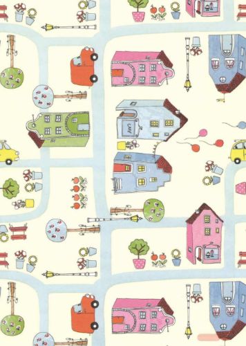 Bild von Bogen 70x 100cm, City, bunt