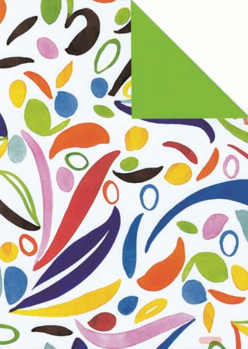 Bild von Bogen 70x 100cm, Paarl Flecken, bunt/grün