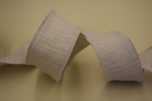 Bild von Band 20m/ 40mm, Uni gewoben 2-farbig, natur