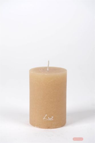 Bild von Rustic Zylinderkerze, 15cm x Ø70mm, latte