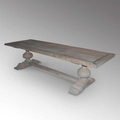 Bild von Tisch, Holz massiv 301x 100x 80cm, Zwiebelfuss