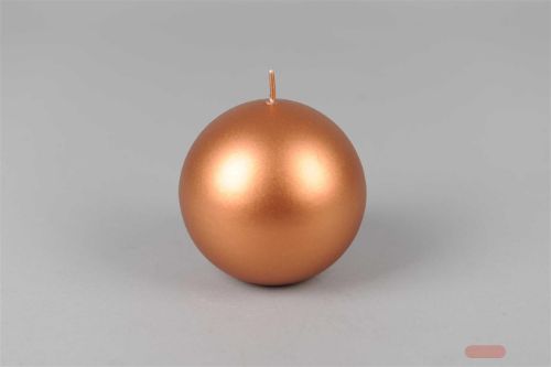Bild von Metall Kugelkerze, 10cm x 100mm, copper