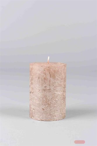 Bild von Metallic Zylinderkerze, 10cm x Ø70mm, champagner