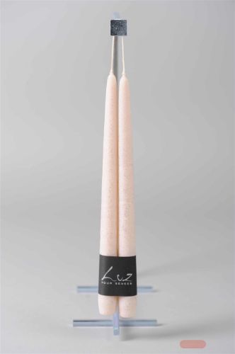 Bild von Metallic Tauchkerze, 30cm x Ø22mm - Paar, pearl