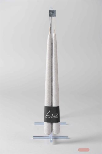 Bild von Metallic Tauchkerze, 30cm x Ø22mm - Paar, silver*