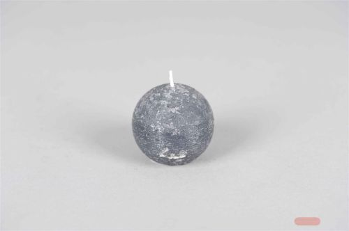 Bild von Rustic Kugelkerze, Ø 60mm, basalt