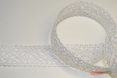 Bild von Band 20m/ 22mm, Häkel-Spitzenborte, weiss