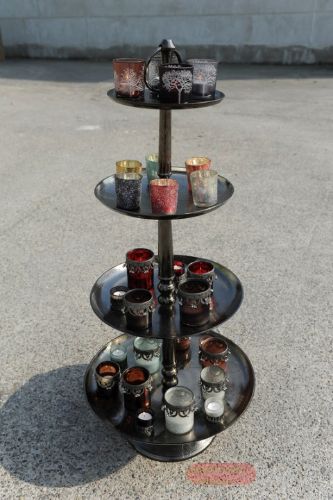 Bild von Etagère, 4-runde Schalen - Ø53 x H117cm, dunkel