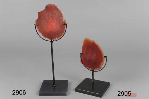 Bild von Teelichtfassung, Agate - L10x 10x H32cm, rot