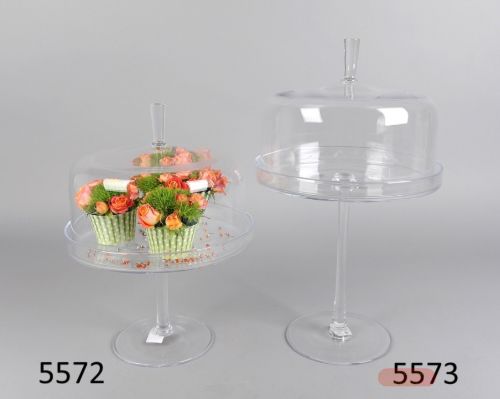Bild von Glasschale, mit Fuss & Glocke Ø30x H50cm, klar