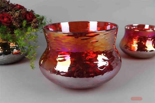 Bild von Kugelvase, Rouge vif - Ø34x H24cm, rot