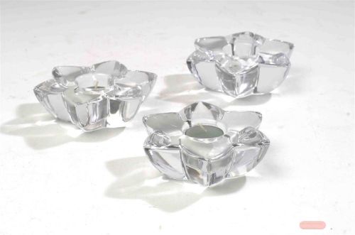Bild von Teelichthalter, Blume Ø13.8x H4cm, klar