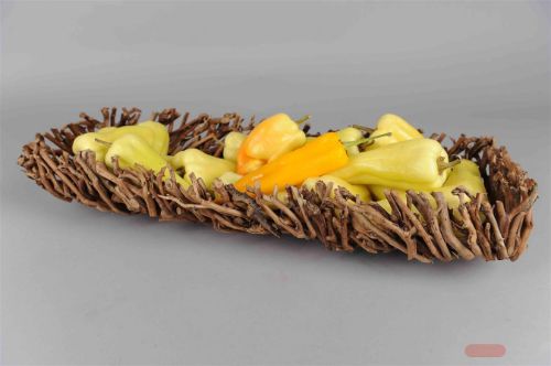 Bild von Schale, aus Zweigen - L67x 26x H11cm, natur