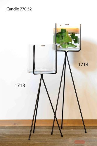 Bild von Ständer metall,  80cm (f. Windlicht), schwarz