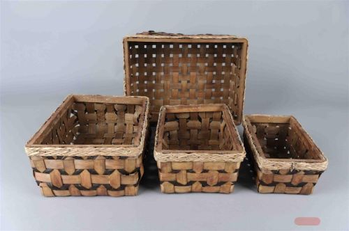 Bild von Korb, Weide eckig S/4- L40x 29x H16cm, natur