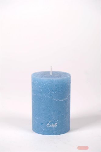 Bild von Rustic Zylinderkerze, 10cm x Ø70mm, capri blau*