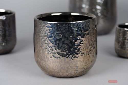 Bild von Blumentopf, Silvery Ø17x H16cm, anthrazit