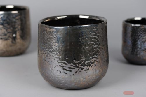 Bild von Blumentopf, Silvery Ø19.5x H18cm, anthrazit