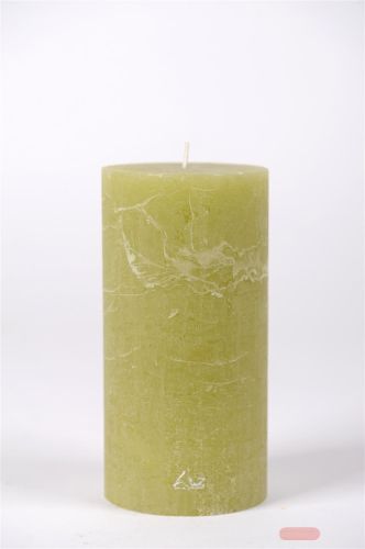 Bild von Rustic Zylinderkerze, 20cm x Ø100mm, grün*