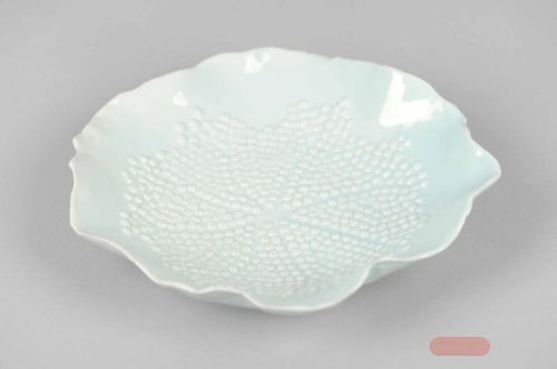 Bild von BlumenSchale, rund Curl up Ø26x H5cm, hellblau