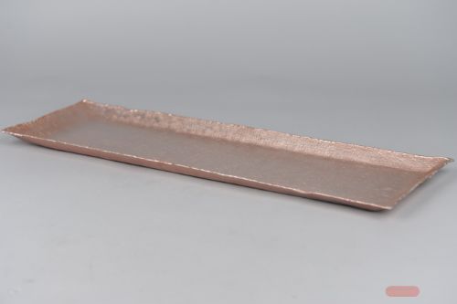 Bild von Schale, Alu gehämmert L65x 20x 2.5cm, rosegold