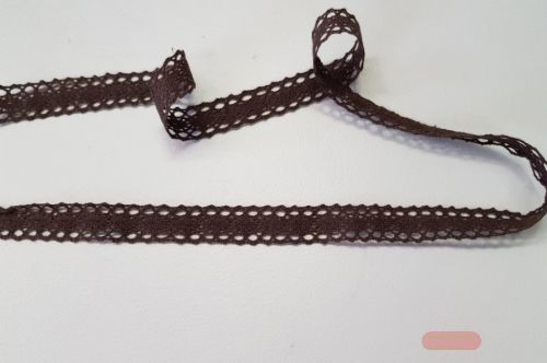 Bild von Band 15m/ 12mm, Häkel-Spitzenborte, d'braun