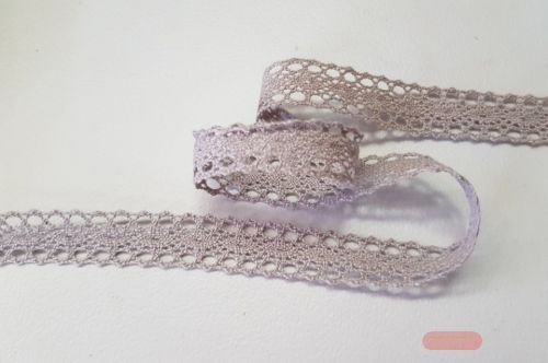 Bild von Band 15m/ 12mm, Häkel-Spitzenborte, grau