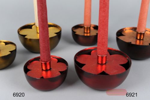 Bild von Kerzenständer, metall Demi boule Ø11x H7cm, copper