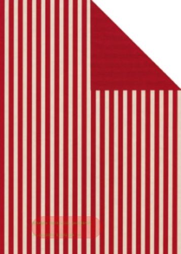 Bild von Rolle 200m x  50cm, Leer-Streifen, rot/rot