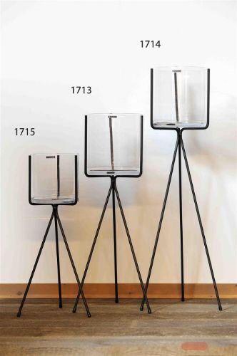 Bild von Ständer metall,   65cm für Windlicht 20x 20cm, schwarz