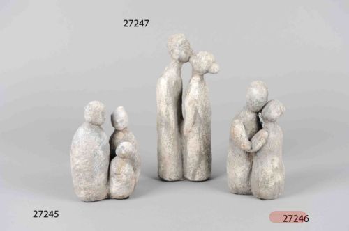 Bild von Zementfigur, junges Paar L12x 8x H28cm, rock